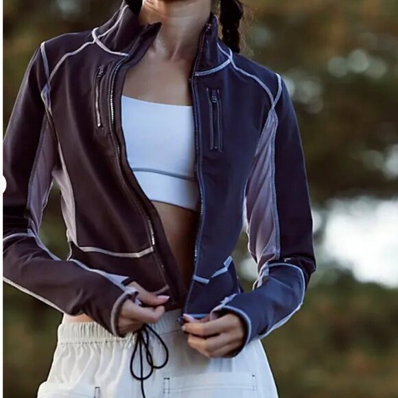 #7 NWT Free People Dasher Run Jacket in Black